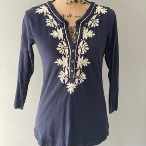 Embroidered Henley